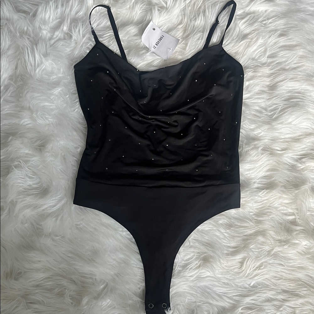 Intimissimi Black Shapewear Bodysuit with Sparkle Details